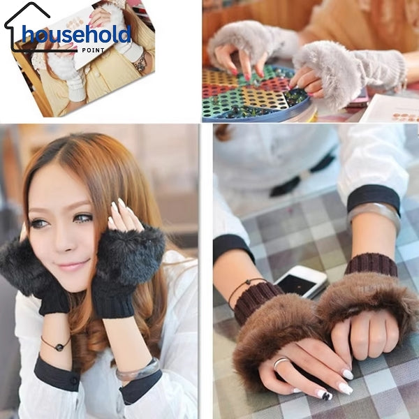Women Fingerless Hand Warmer Pair