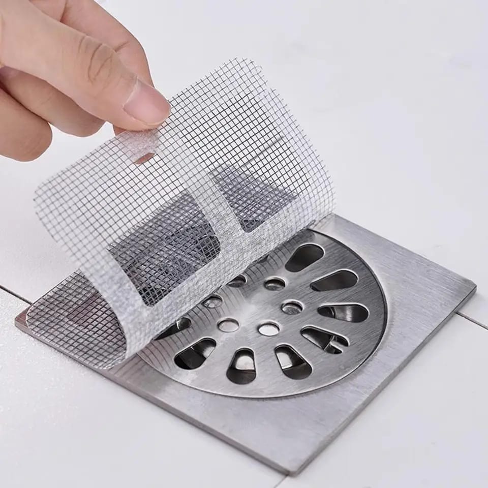 Pack of 10 Self Adhesive Mesh Drain Cover