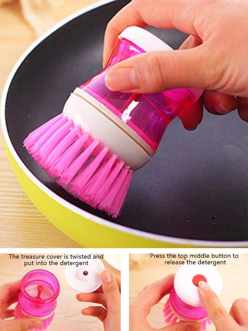 Dishwasher Brush With Soap Dispenser (Pack Of 2)