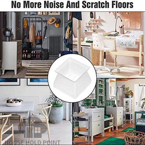 4pcs Silicone Chair Leg Covers (Square)