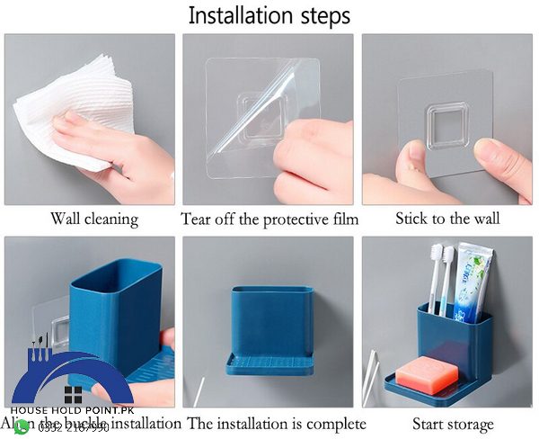 Wall Mount Toothbrush Holder