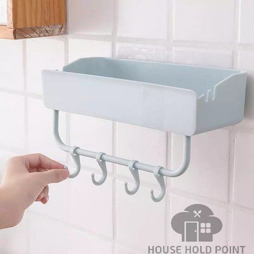 Stick On Rectangle Hooks Rack