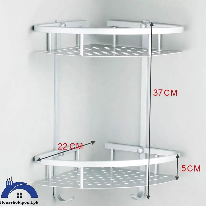 Aluminium 2 Layer Corner Rack Wall Mount