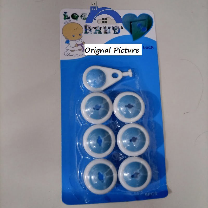 6 Pcs Baby Socket Protectors With Key