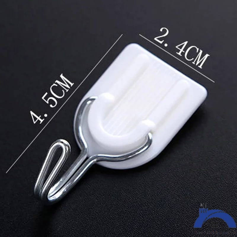 6Pcs Stick On White Hooks