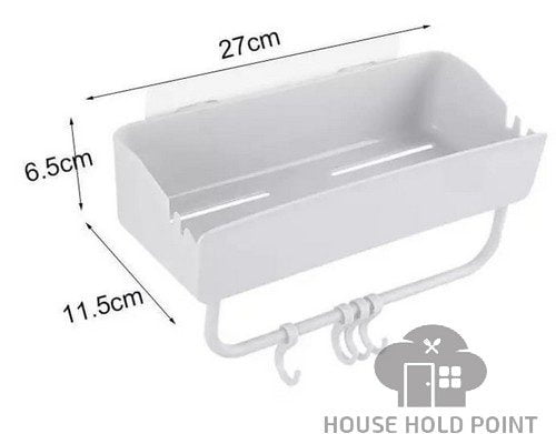 Stick On Rectangle Hooks Rack