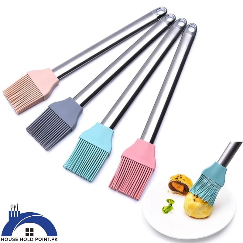 Silicone Oil Brush Steel Handle (Pack-Of-2)