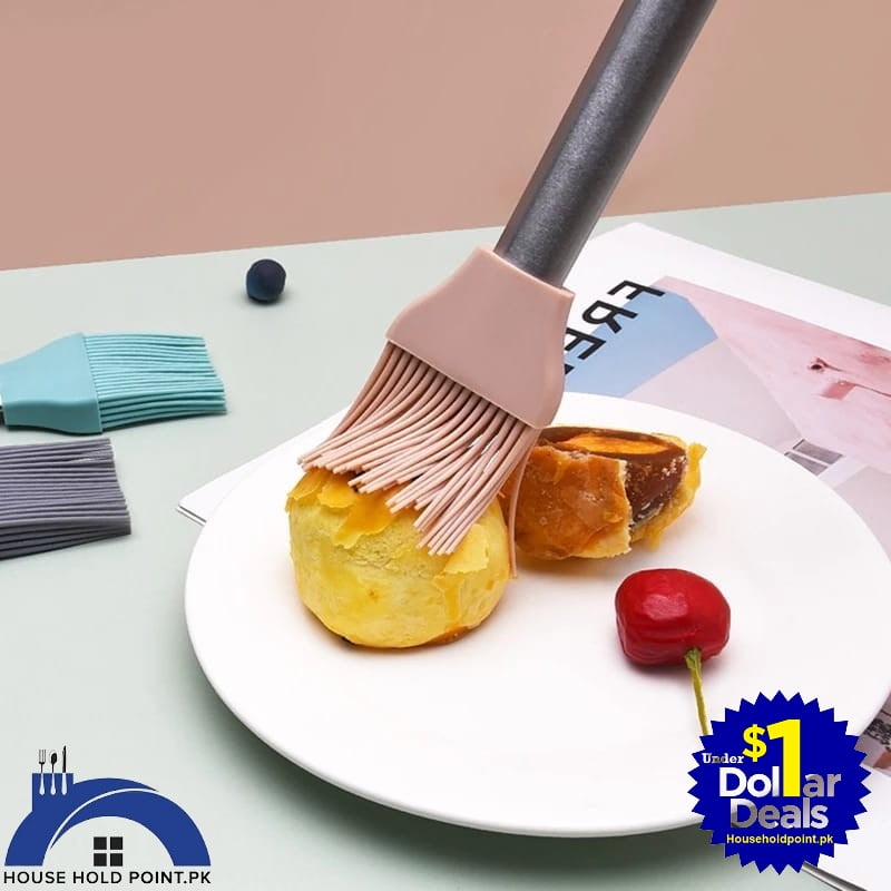 Silicone Oil Brush Steel Handle (Pack-Of-2) Pack-Of-2