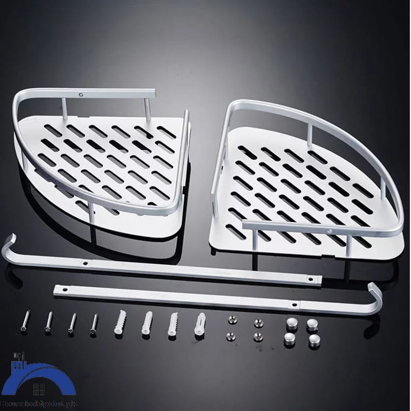 Aluminium 2 Layer Corner Rack Wall Mount