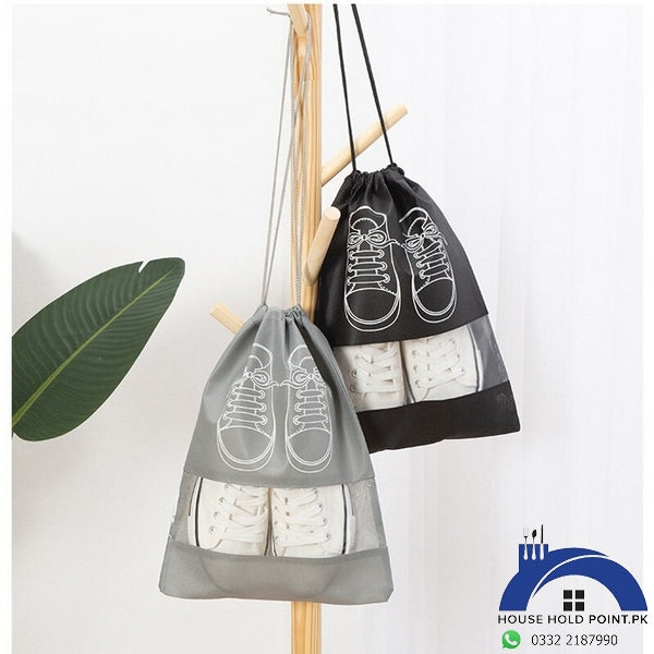 New Drawstring Shoe Pouches (Pack Of 4)