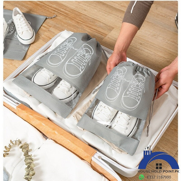 New Drawstring Shoe Pouches (Pack Of 4)