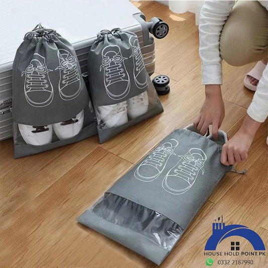 New Drawstring Shoe Pouches (Pack Of 4) Default Title