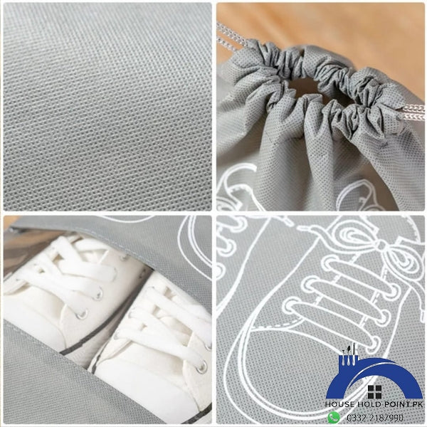 New Drawstring Shoe Pouches (Pack Of 4)