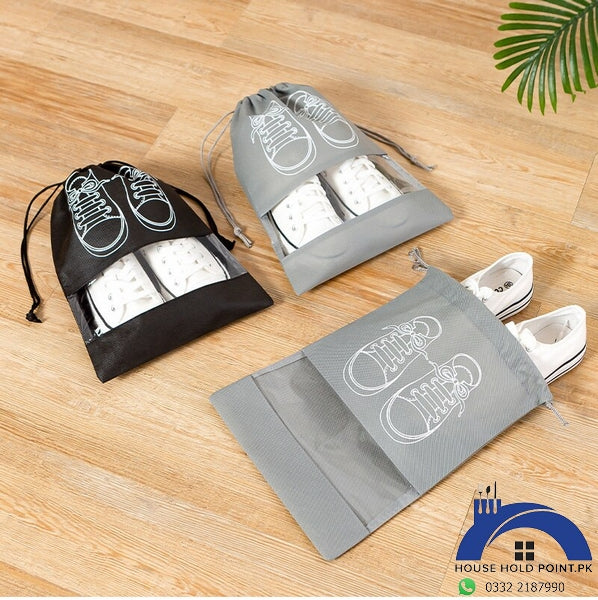 New Drawstring Shoe Pouches (Pack Of 4)