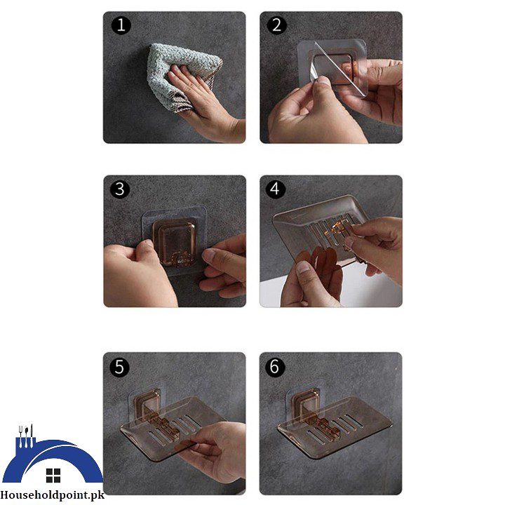 Stick On Acrylic Soap Dish New