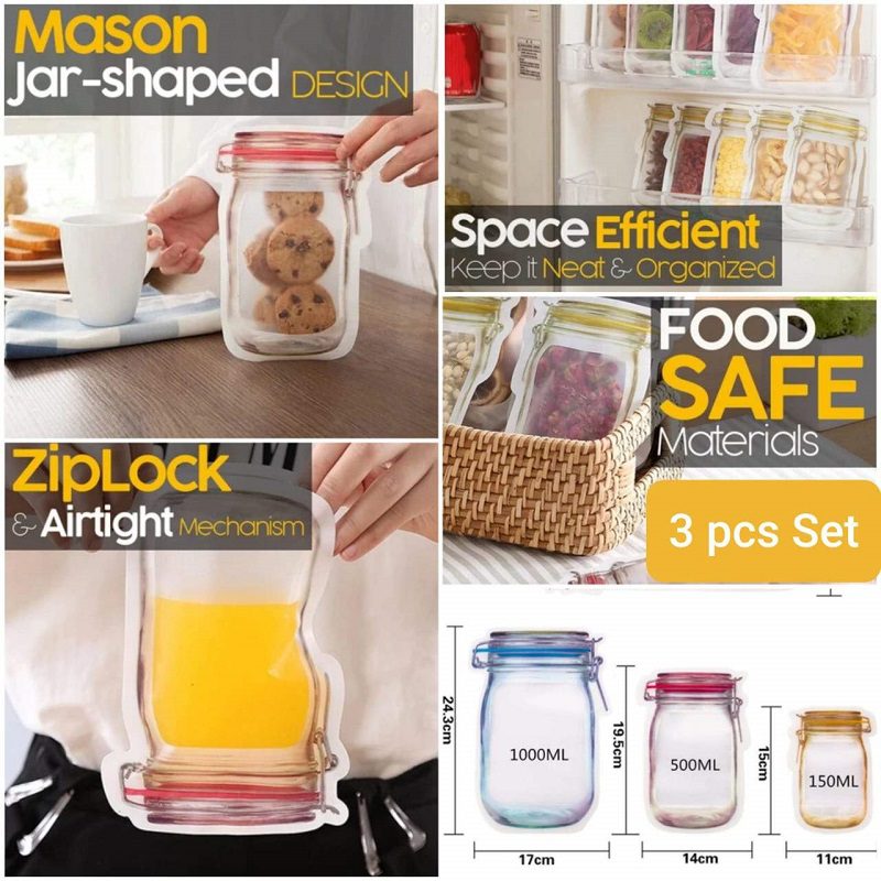 Re Usable Sealing Pouch (Set Of 3) Default Title