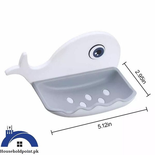 Stick On Whale Soap Dish New