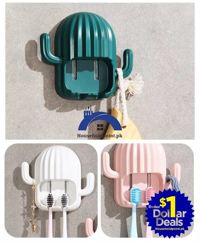 Cactus Brush Holder (Pack Of 2) Default Title