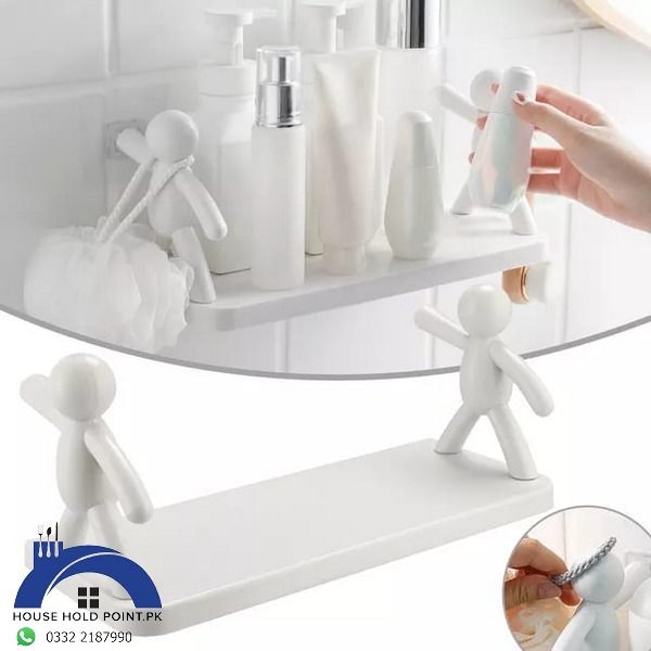 Punch-free Bathroom Storage Rack White Default Title