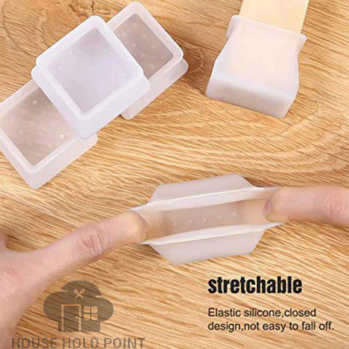 4pcs Silicone Chair Leg Covers (Square)