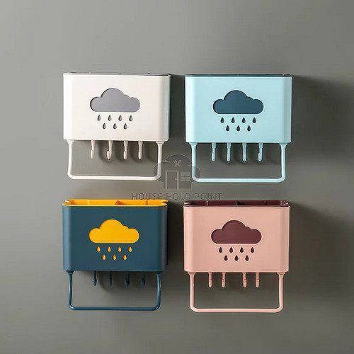 Cute Color Stick On Cutlery Drain Rack