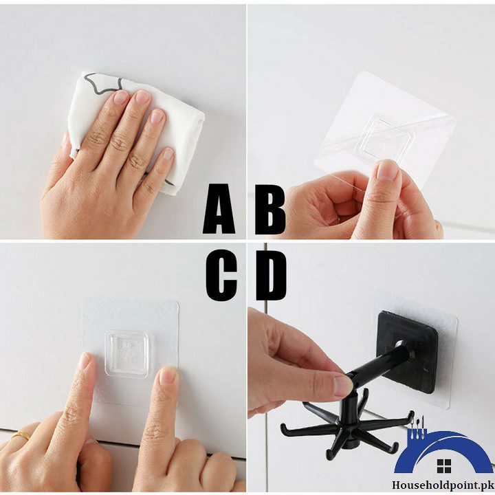 Stick On 2 Way Rotating Hook (Pack Of 2)