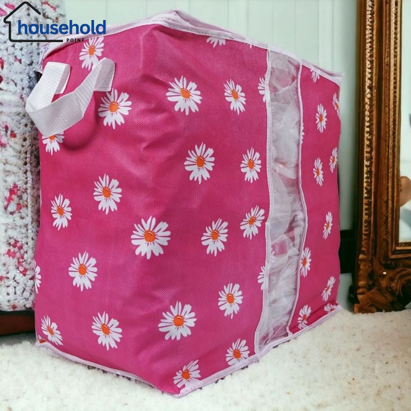 Jumbo Floral Non Woven Storage Bags 110 GSM