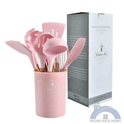 12pcs Silicone Cooking Utensil Spoon Set