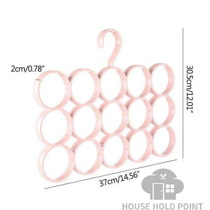 15 Rings Plastic Scarf Hanger