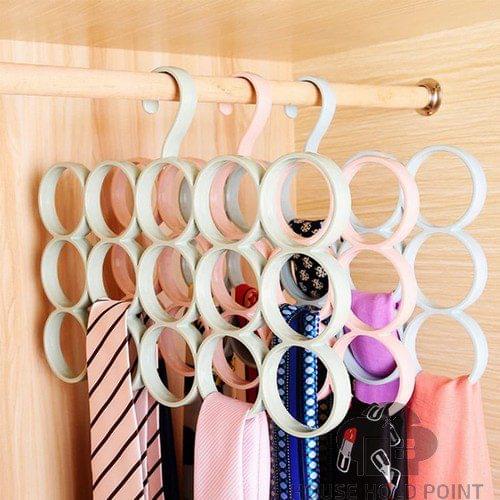 15 Rings Plastic Scarf Hanger