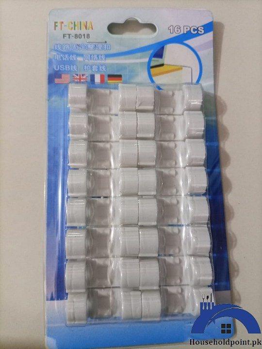 32pcs Stick On Wire Clips Set