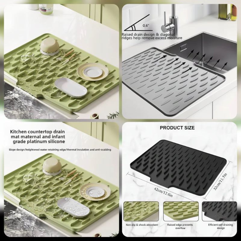 Silicone Anti Slip Kitchen Drain Mat