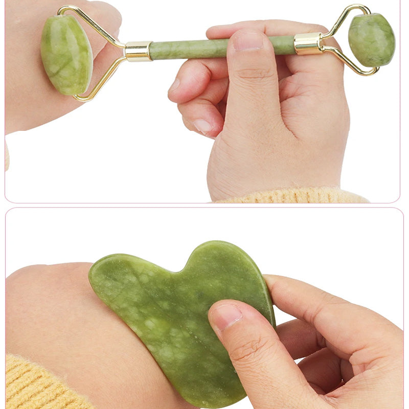 2 In 1 Facial Beauty Roller Jade