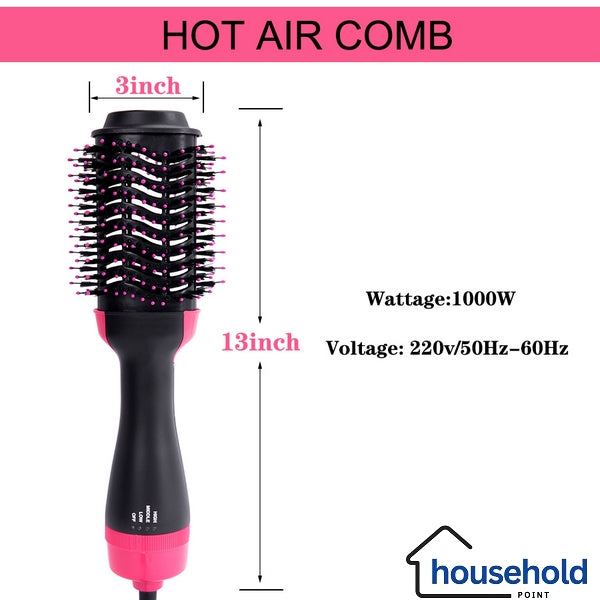 3-in-1 Hair Dryer & Hot Air Brush: Styler, Straightener, and Curler