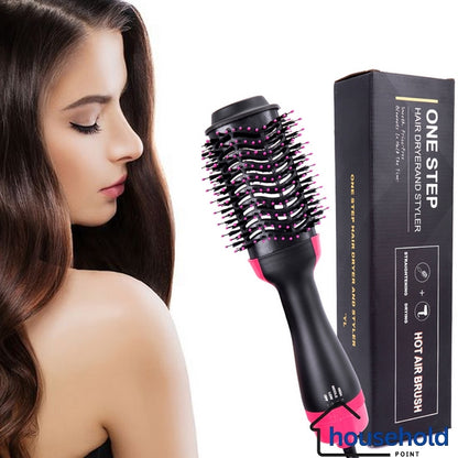 3-in-1 Hair Dryer & Hot Air Brush: Styler, Straightener, and Curler