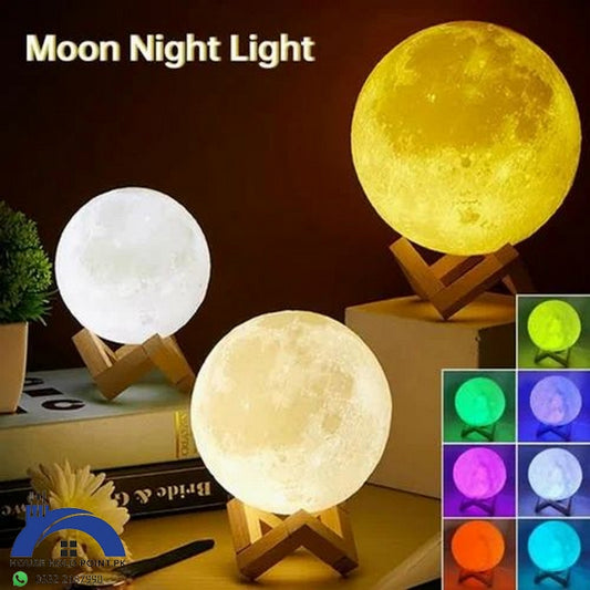 3D Smart Galaxy Moon Lamp