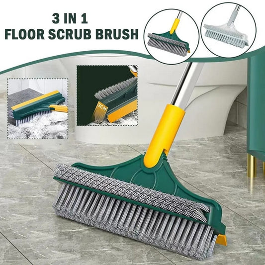3 In 1 Floor Scrub Brush With Long Handle
