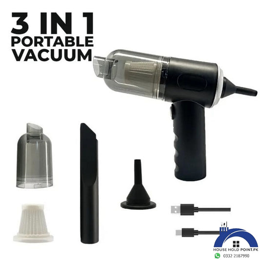 3 In 1 Portable Wireless Vacuum Cleaner Duster Blower Air Pump
