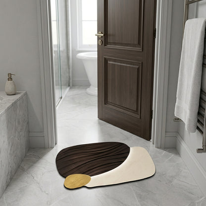 Absorbent Non-Slip Bathroom Mat – 3D Abstract Design
