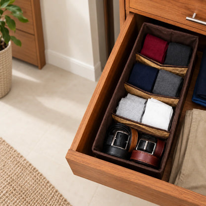 4-Grid Foldable Drawer & Accessories Organizer