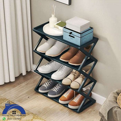 4 Layer X Shape Fashion Shoe Rack