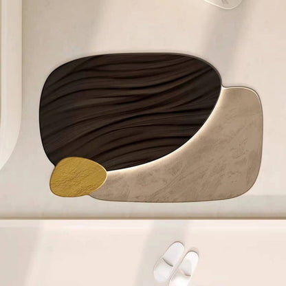 Absorbent Non-Slip Bathroom Mat – 3D Abstract Design
