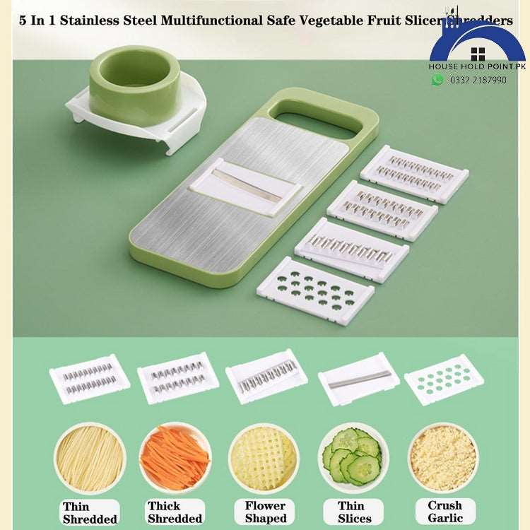 5 In 1 Manual Vegetable Slicer Cutter