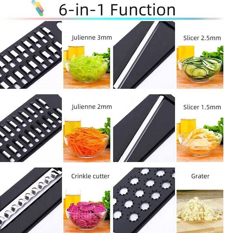 6 In 1 Mandolin Slicer Vegetable Cutter