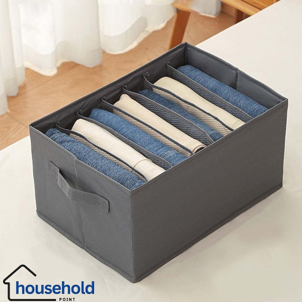 6 Parts Non-Woven clothes Organizer (Pack Of 3) Gray
