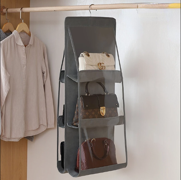 6 Pockets Hanging Purse Organizer