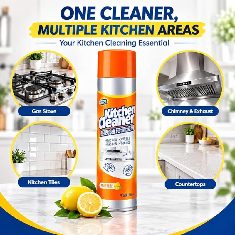 Kitchen Grease Cleaner Spray – Lemon Fresh, 260 ml