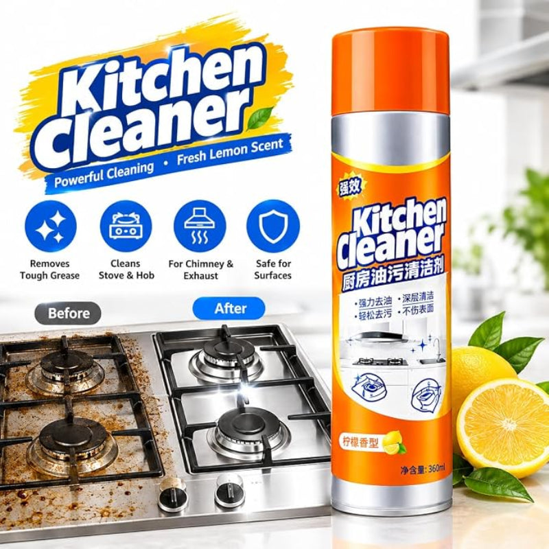 Kitchen Grease Cleaner Spray – Lemon Fresh, 260 ml
