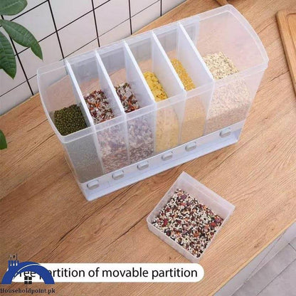 6 Grid Food Dispenser (Cereal, Grain, Oats)