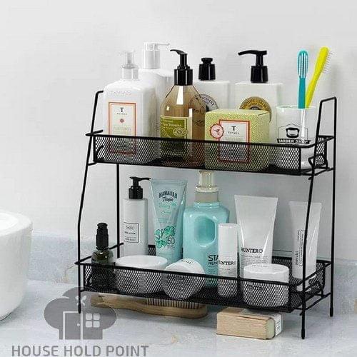 2 Layer Multi Purpose Metal Organizer Shelf Default Title